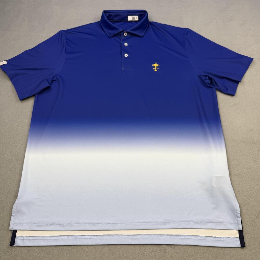 RLX Ralph Lauren Polo Shirt Mens XL Blue Ombre Golf Performance Ryder Cup